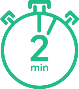 Chronomètre indiquant 2 minutes